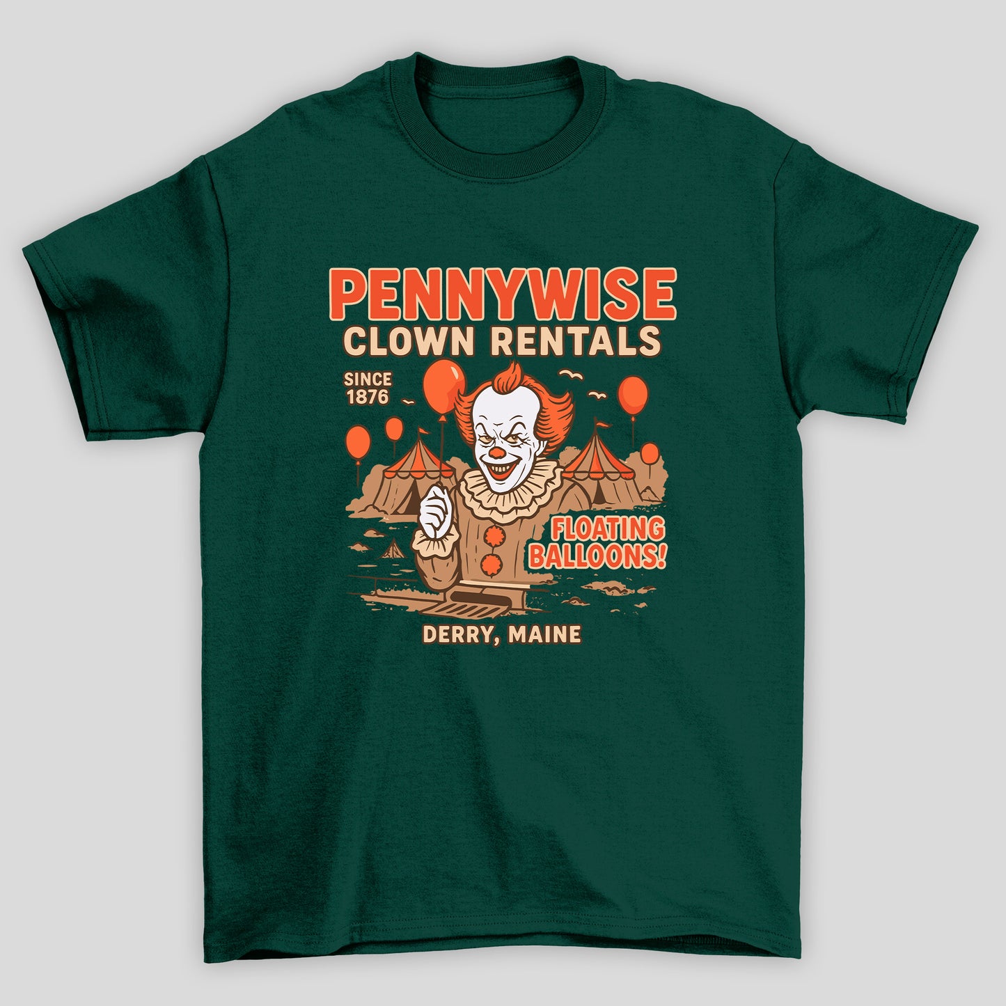 Camiseta Básica Unissex Pennywise Clown Rentals IT A Coisa
