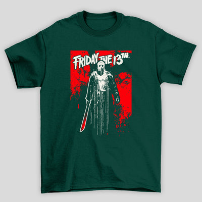 Camiseta Básica Unissex Jason Silhueta Tinta Sexta Feira 13