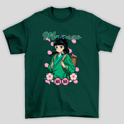 Camiseta Básica Unissex The Apothecary Diaries Maomao Kanji Flowers