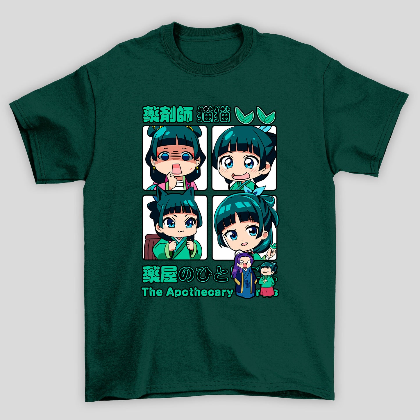 Camiseta Básica Unissex Kanji Chibi The Apothecary Diaries
