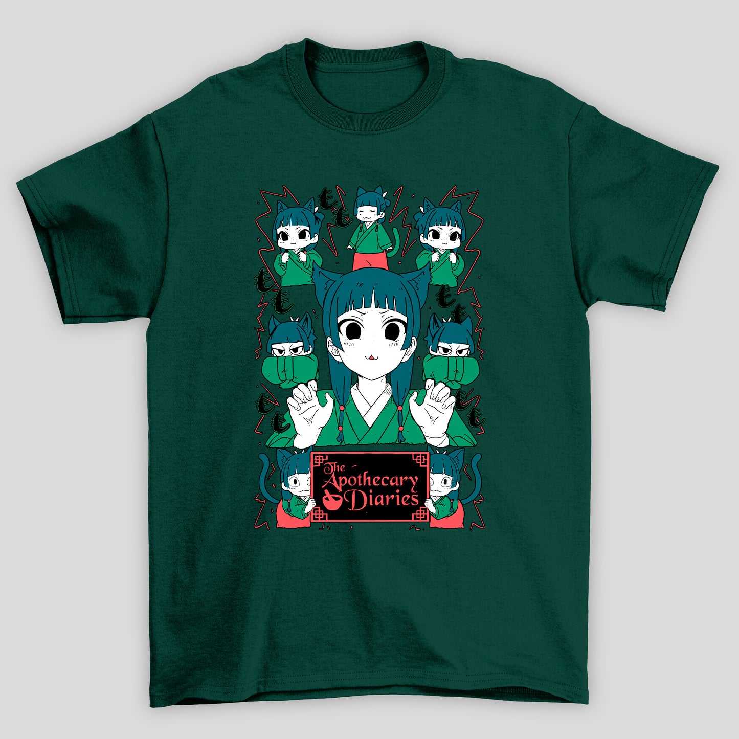 Camiseta Básica Unissex The Apothecary Diaries Maomao Neko Chibi