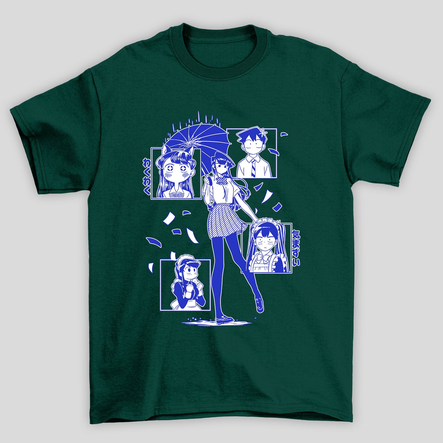 Camiseta Básica Unissex Komi Guarda Chuva Tadano Komi Cants Communicate