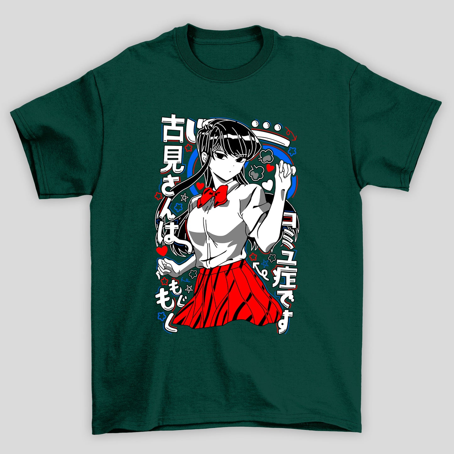 Camiseta Básica Unissex Komi Kanji Coração Komi Cants Communicate