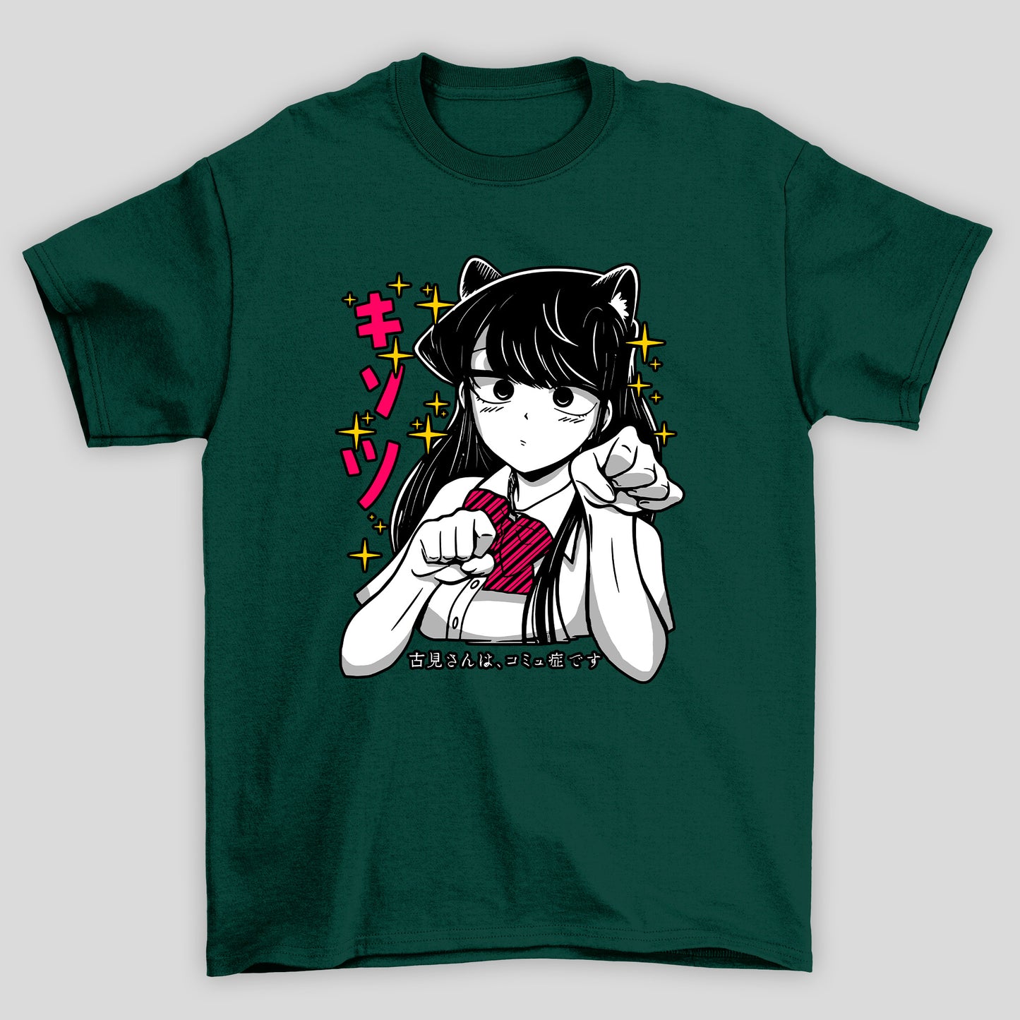 Camiseta Básica Unissex Neko Komi Kanji Komi Cants Communicate