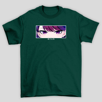 Camiseta Básica Unissex Komi Olhos Kanji Komi Cants Commnicate