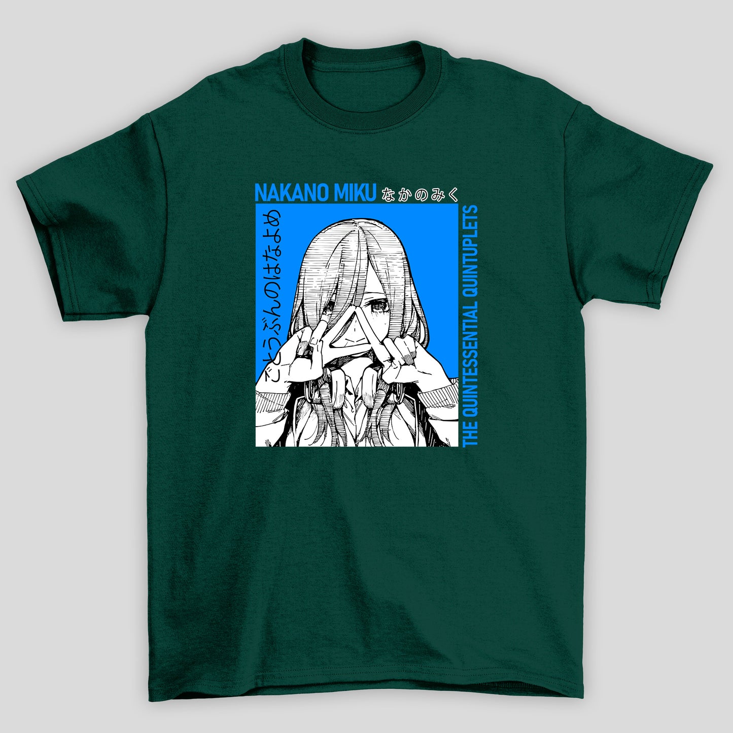 Camiseta Básica Unissex The Quintessential Quintuplets Nakano Miku Kanji