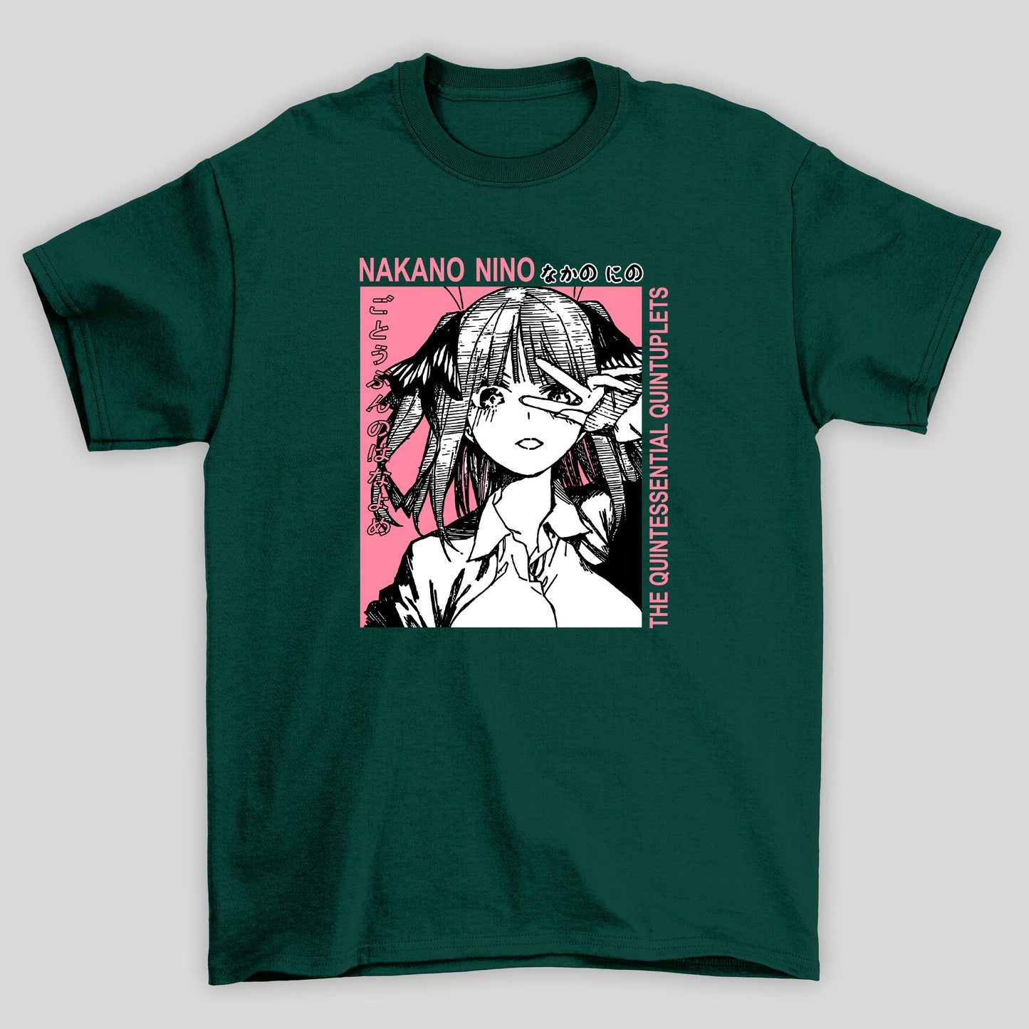 Camiseta Básica Unissex The Quintessential Quintuplets Nakano Nino Kanji