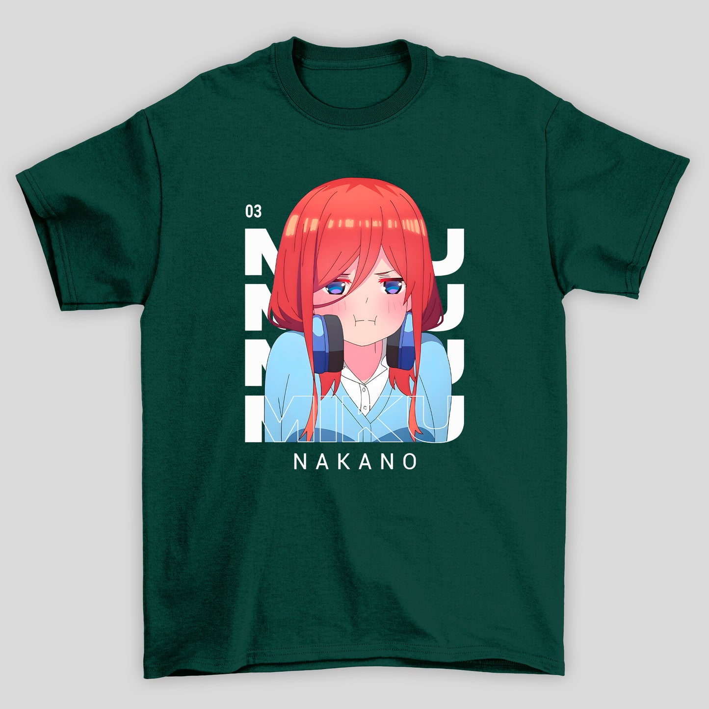Camiseta Básica Unissex The Quintessential Quintuplets Miku Emburrada