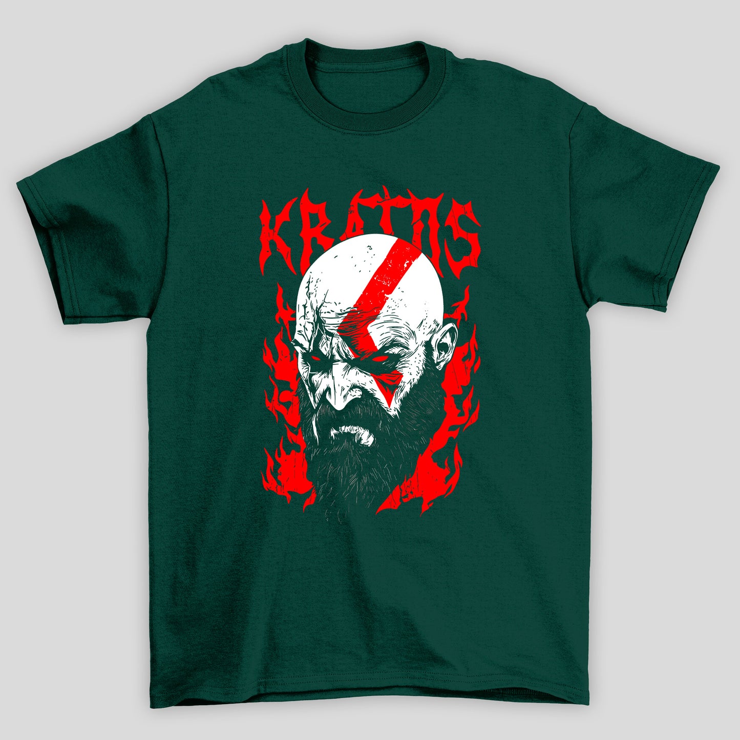 Camiseta Básica Unissex Kratos Rosto God Of War