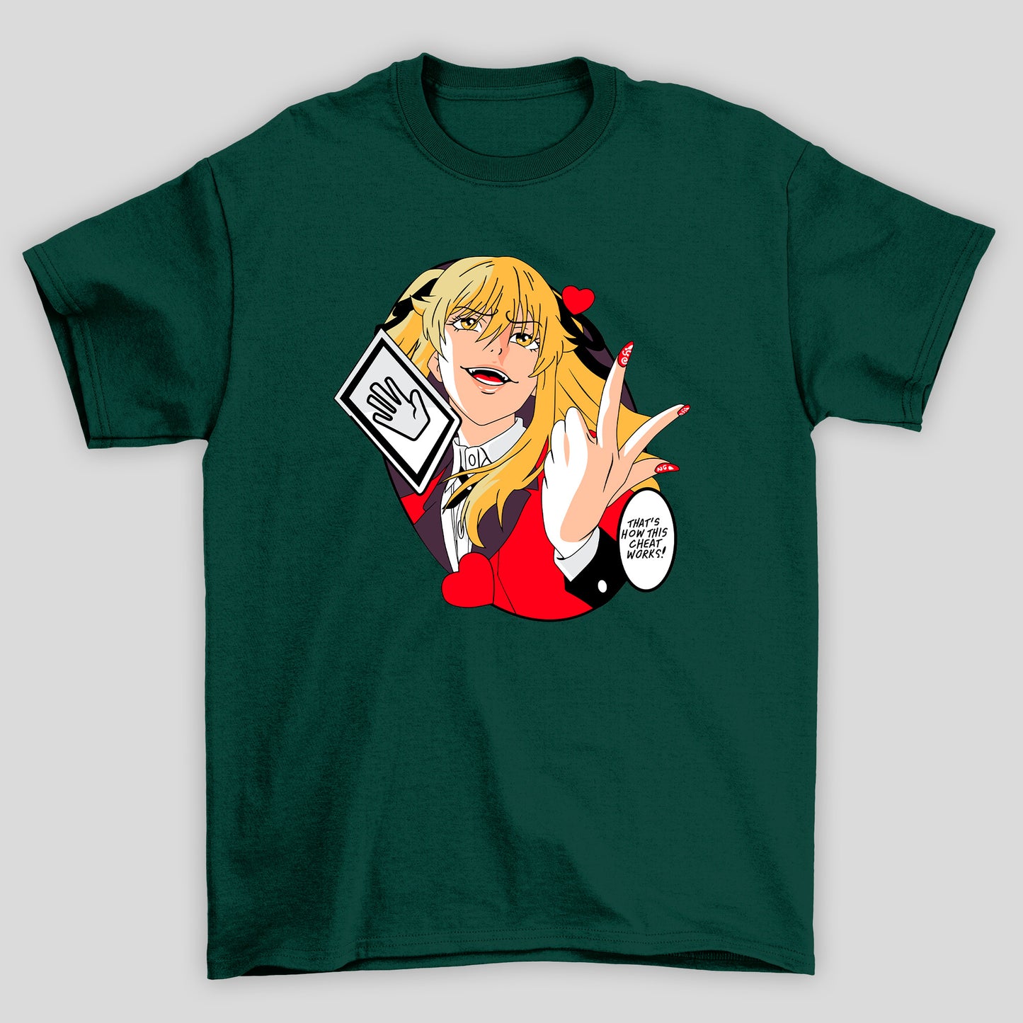 Camiseta Básica Unissex Mary Saotome Carta Kakegurui