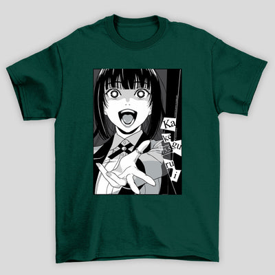 Camiseta Básica Unissex Yumeko Jabami Manga Kakegurui