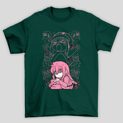 Camiseta Básica Unissex Gotou Emoções Bocchi The Rock