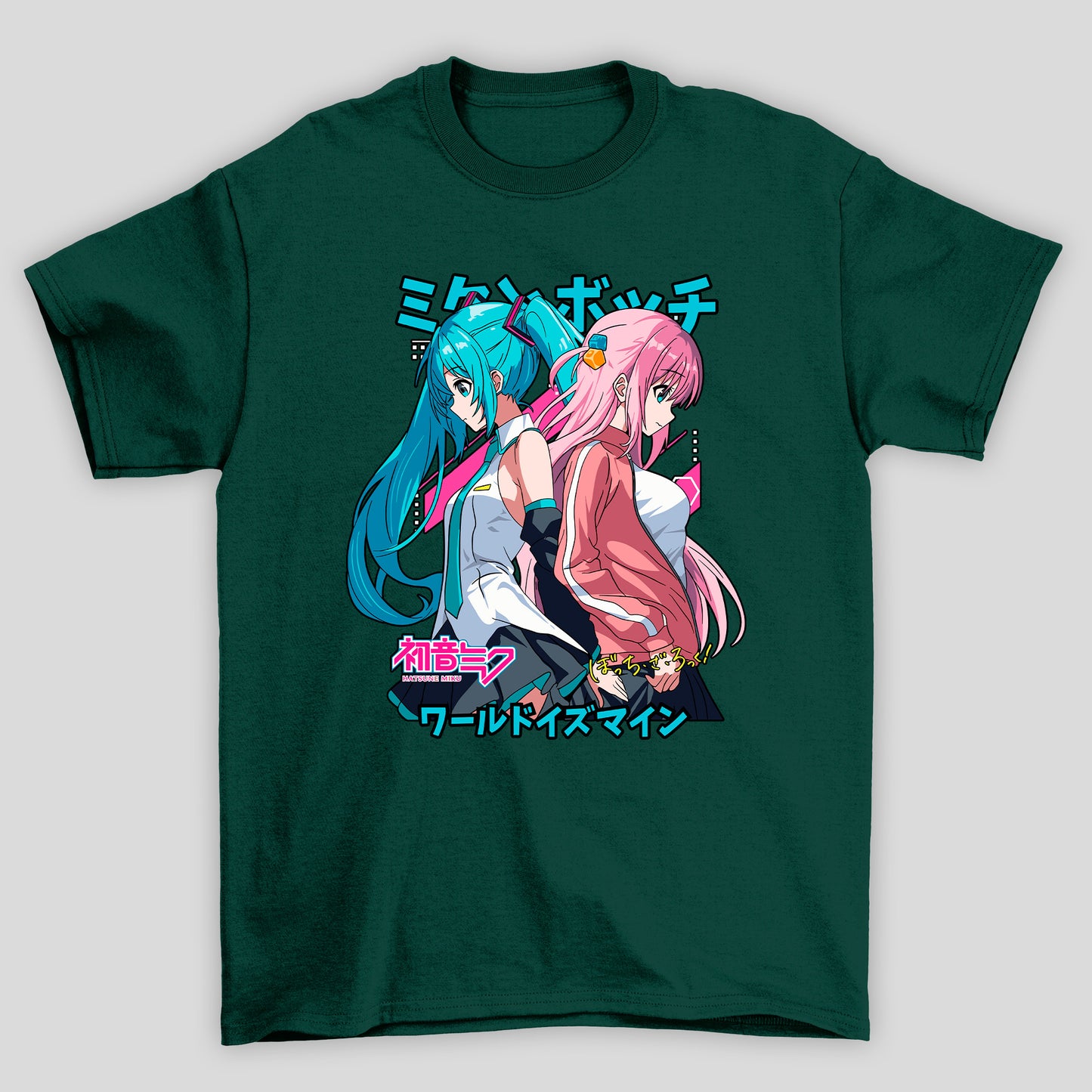 Camiseta Básica Unissex Gotou Miku Kanji Bocchi The Rock