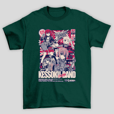 Camiseta Básica Unissex Kessoku Band Punk Poster Show Bocchi The Rock