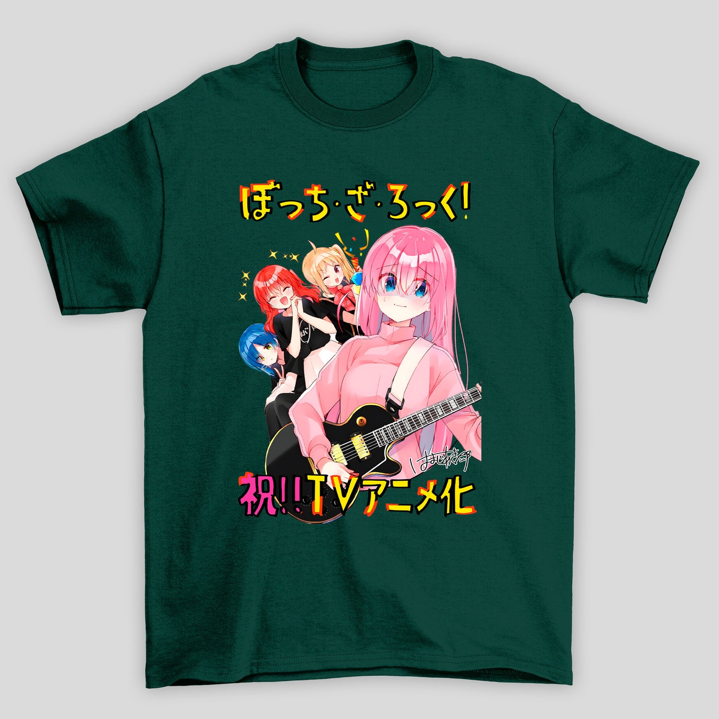 Camiseta Básica Unissex Banda Kanji Bocchi The Rock