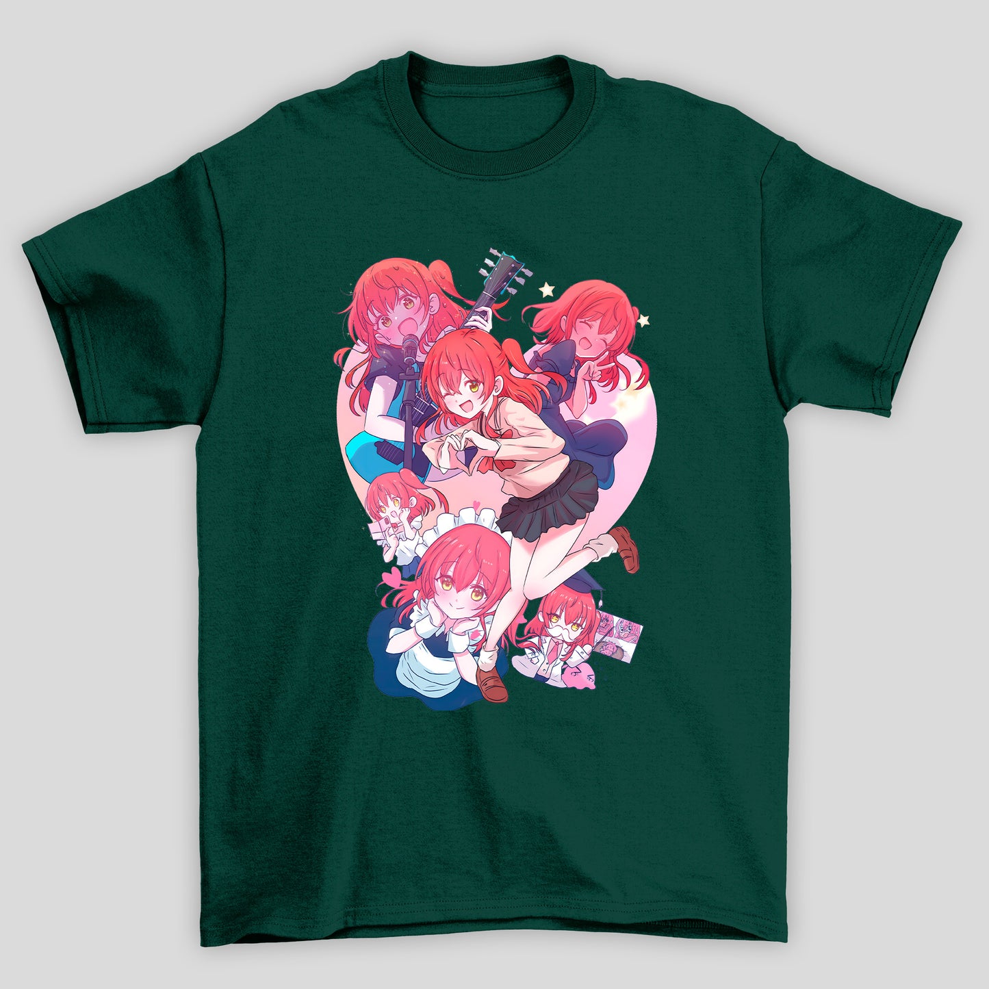 Camiseta Básica Unissex Kita Ikuyo Montagem Bocchi The Rock