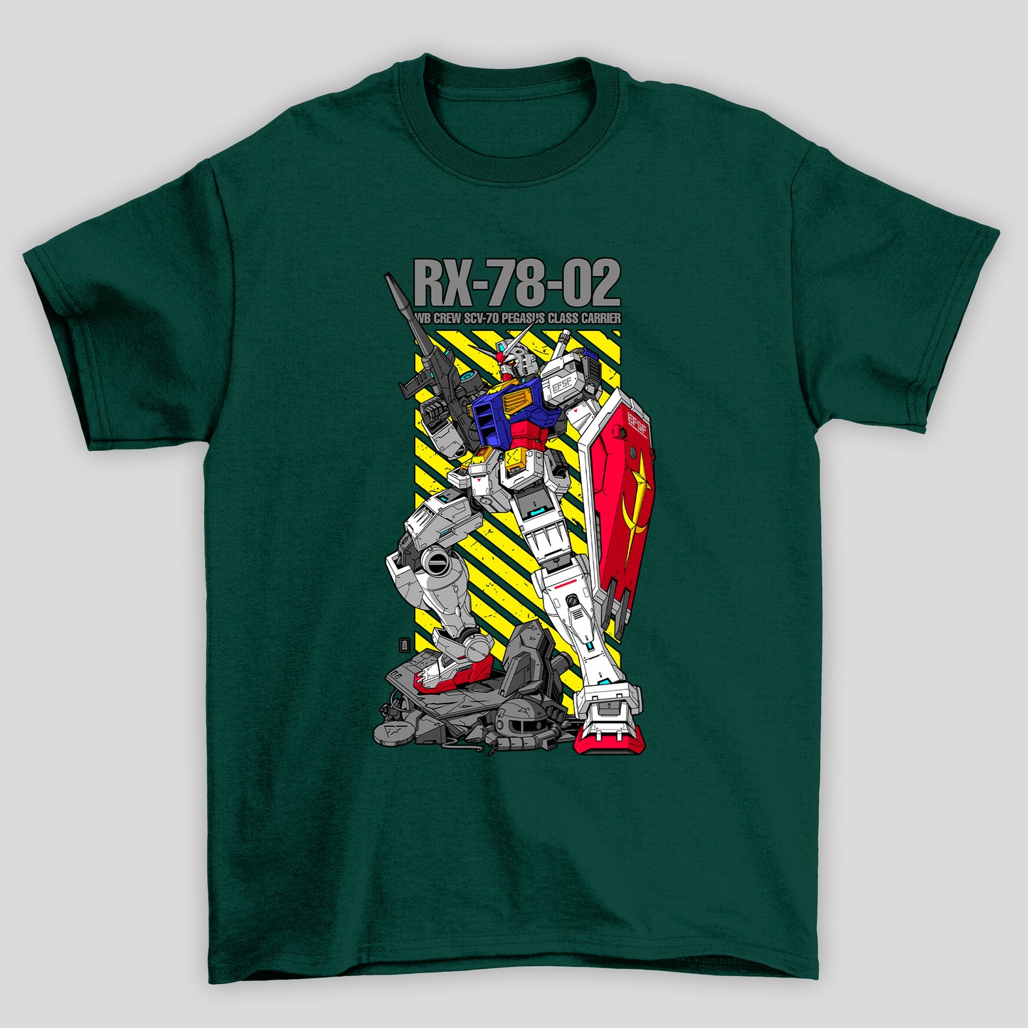 Camiseta Básica Unissex Gundam RX-78-02 Arma Escudo