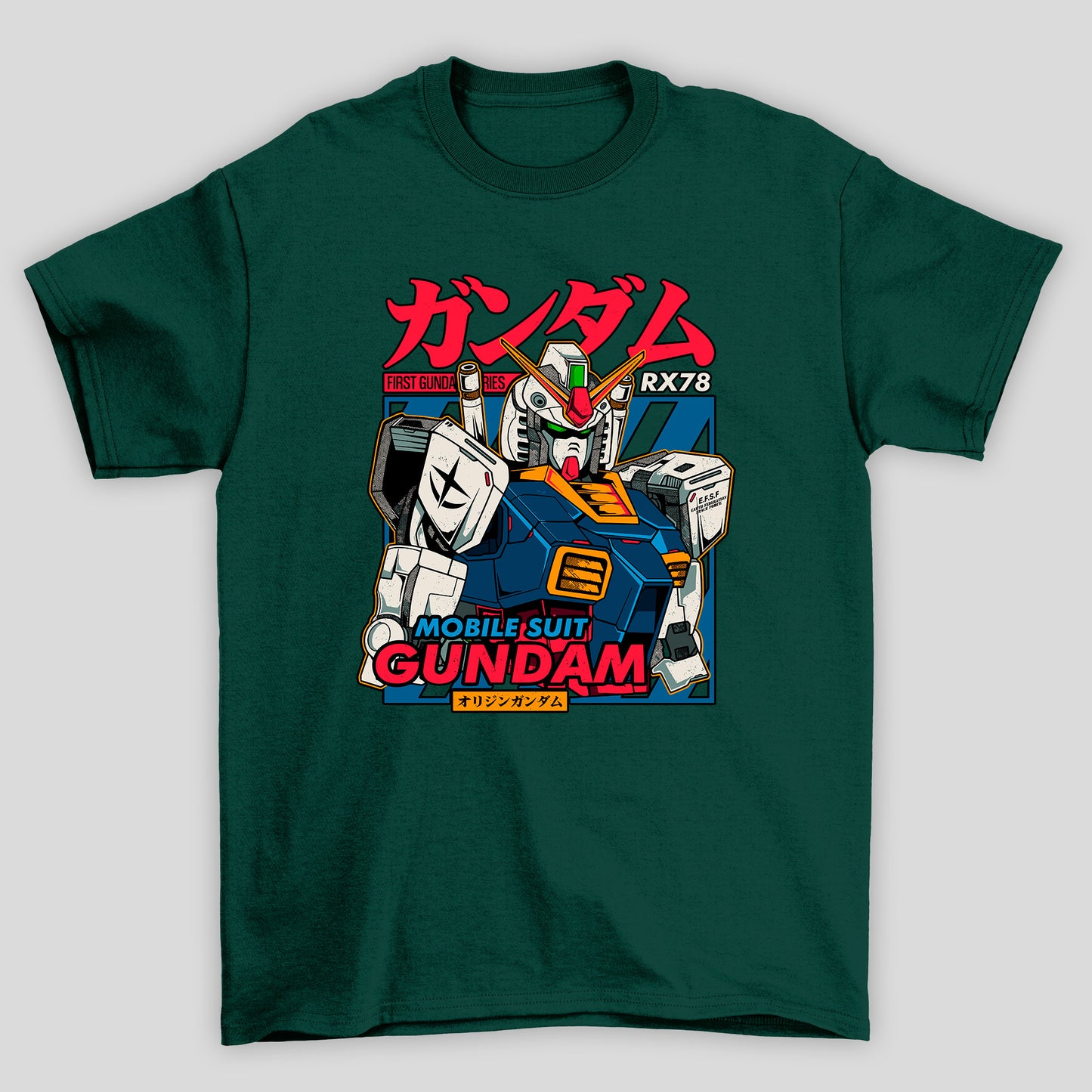 Camiseta Básica Unissex Kanji First Gundam Series RX78