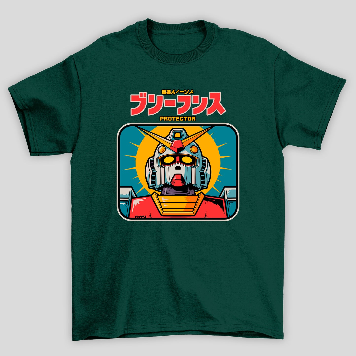 Camiseta Básica Unissex Gundam Kanji Protector