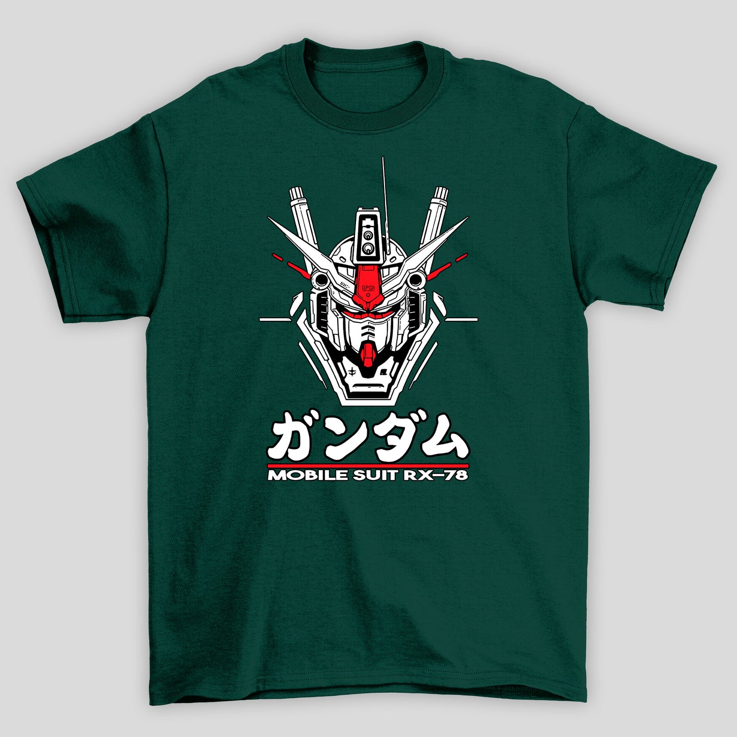Camiseta Básica Unissex Gundam Kanji Mobile Suit RX-78