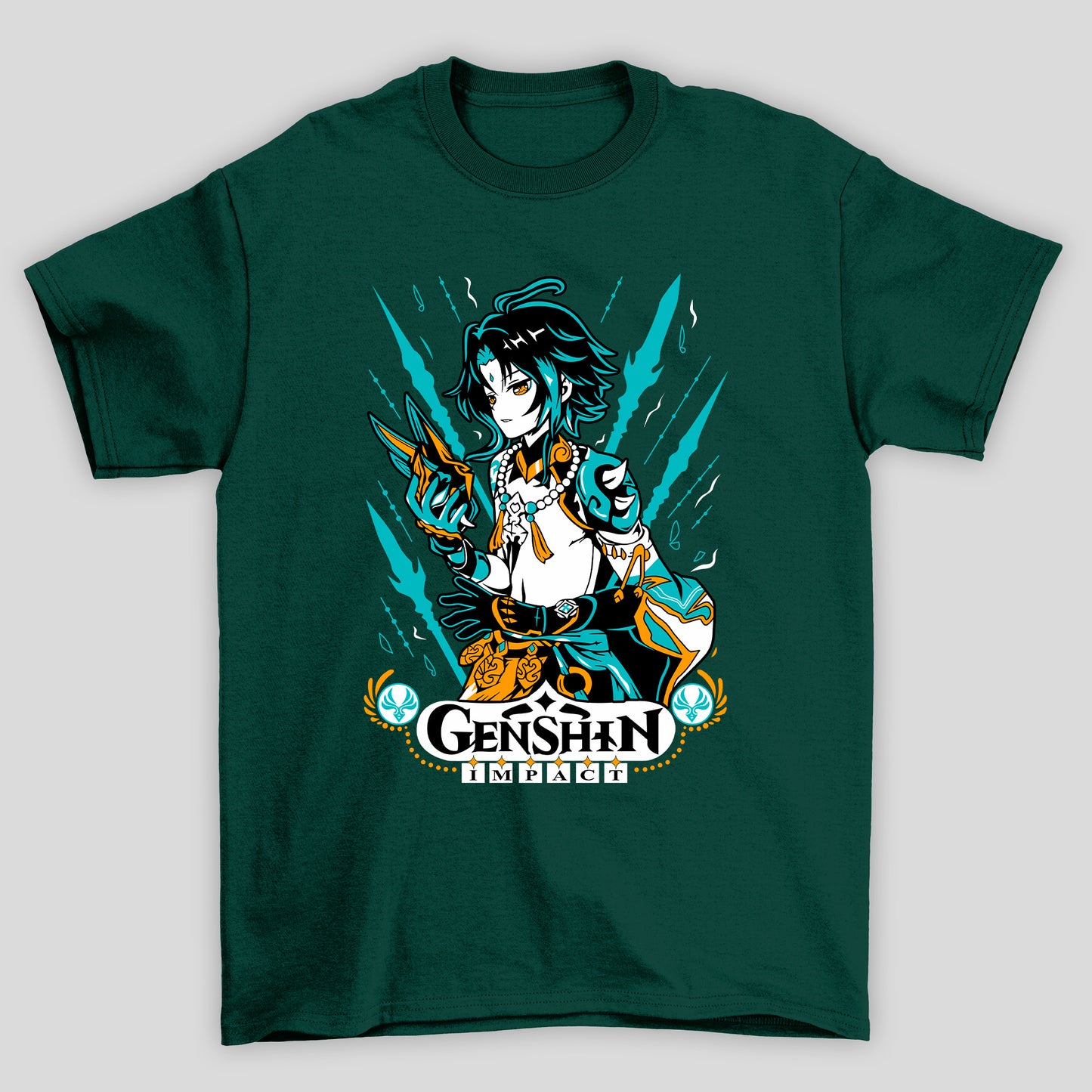 Camiseta Básica Unissex Xiao Mascara Genshin