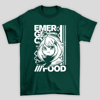 Camiseta Básica Unissex Paimon Emburrada Emergency Food Genshin