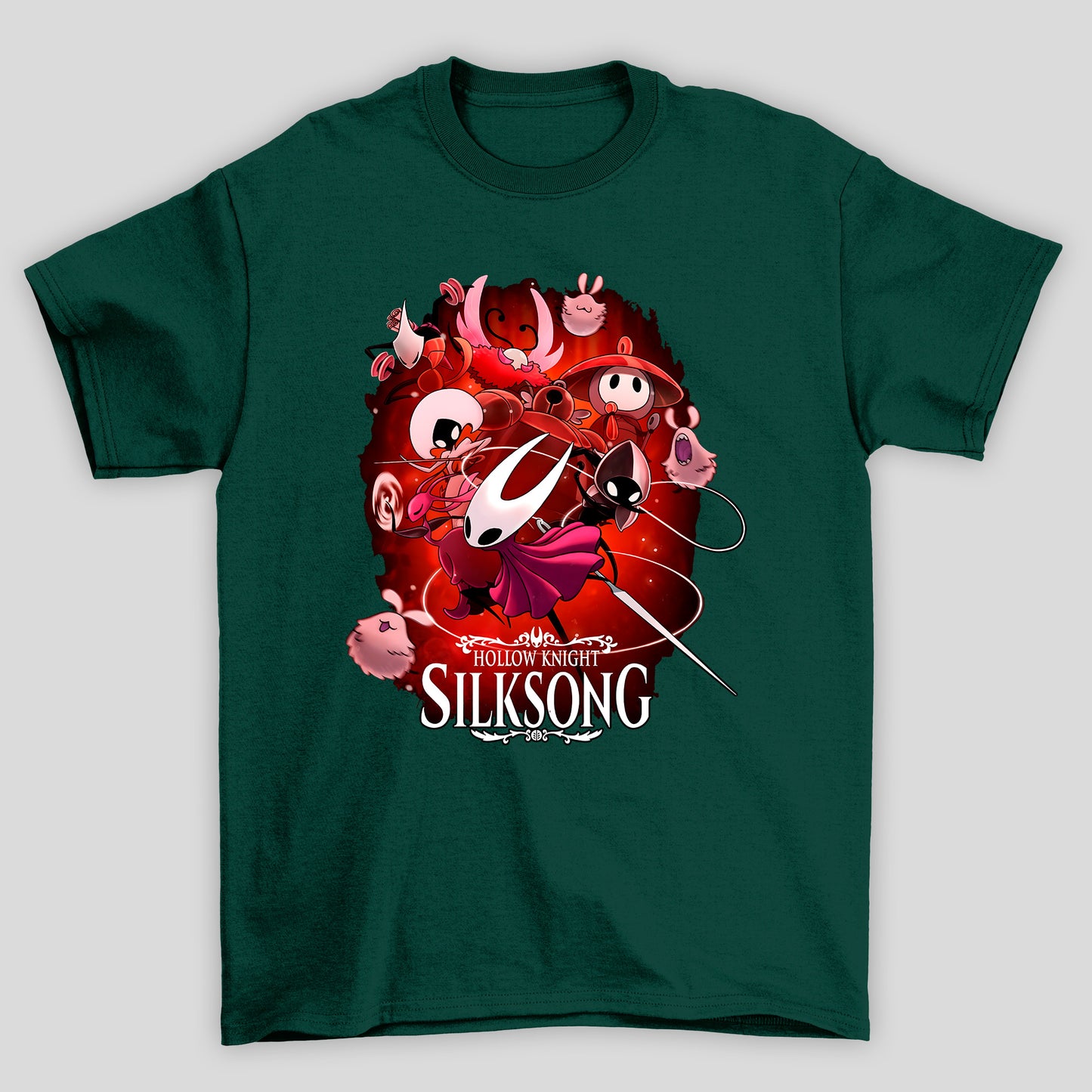 Camiseta Básica Unissex Hollow Knight Personagens Capa