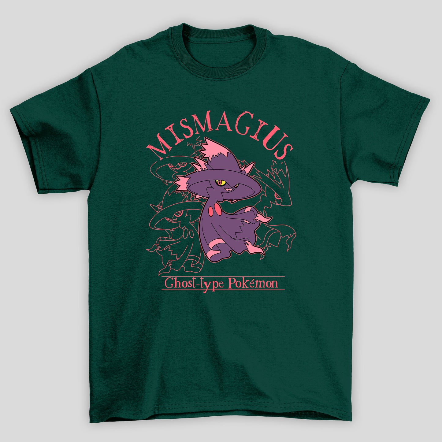 Camiseta Básica Unissex Mismagius Ghost Pokemon Halloween