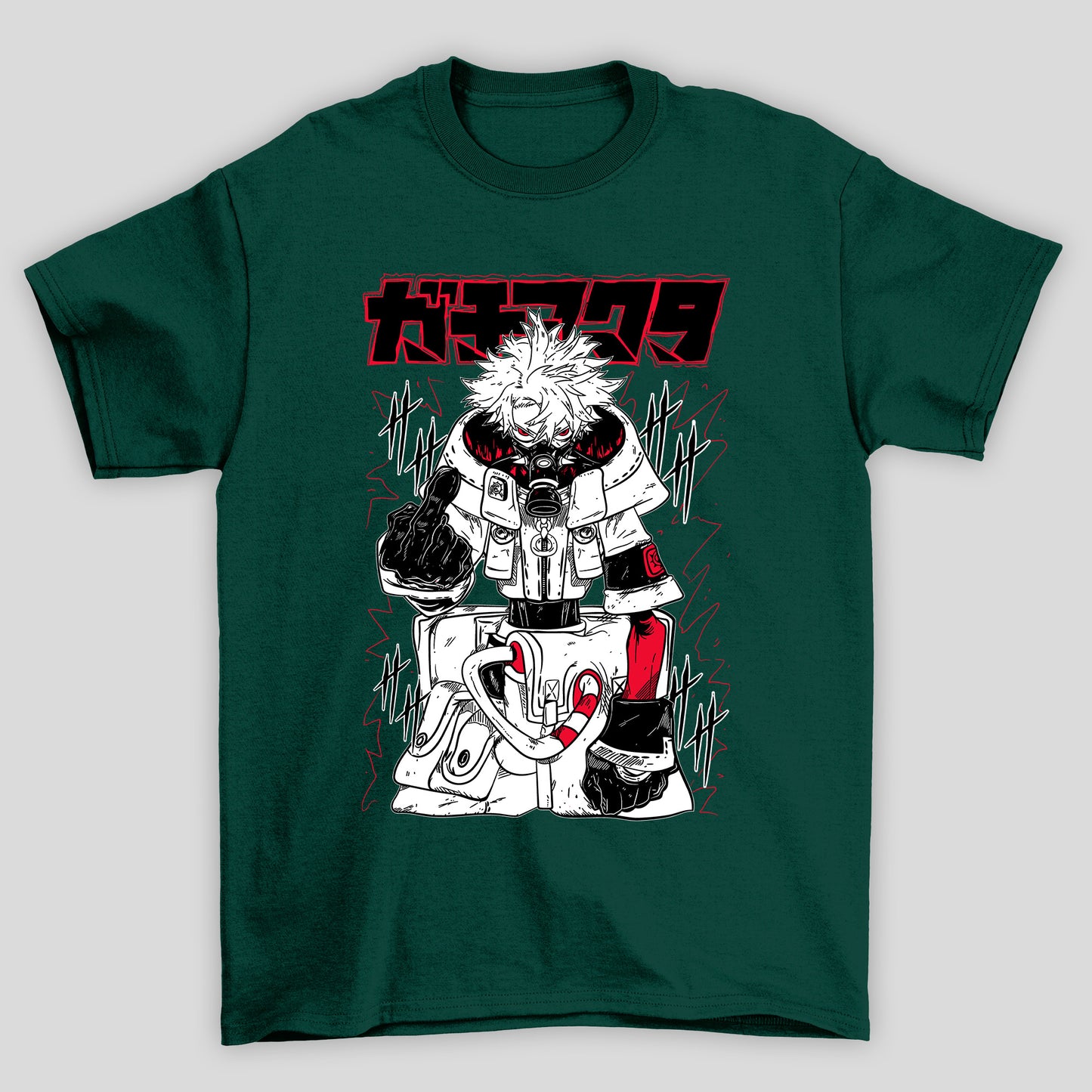 Camiseta Básica Unissex Rudo Kanji Dedo Gachiakuta