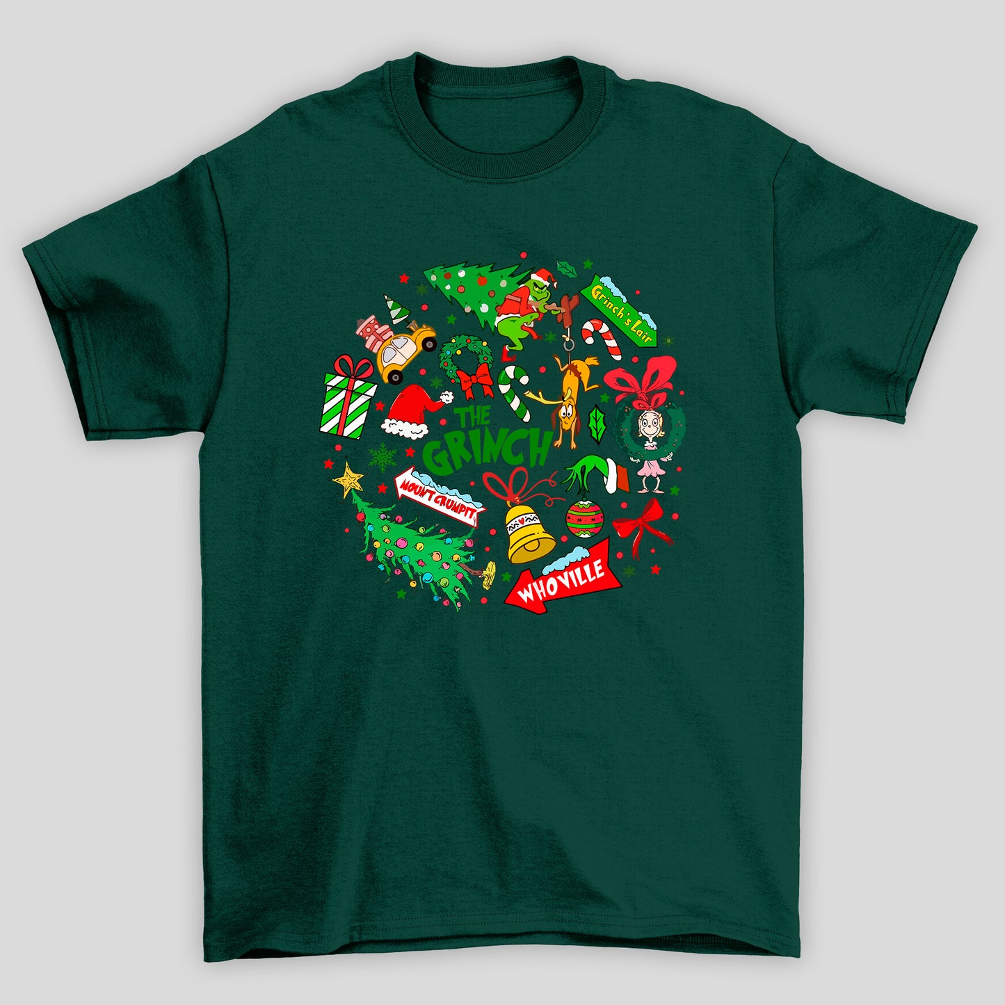 Camiseta Básica Unissex O Grinch Desenhos