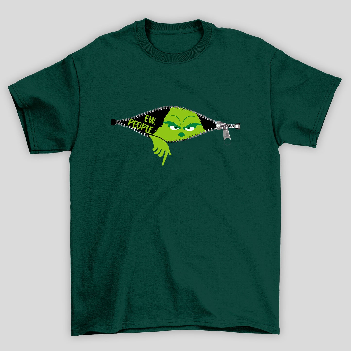 Camiseta Básica Unissex O Grinch Zíper