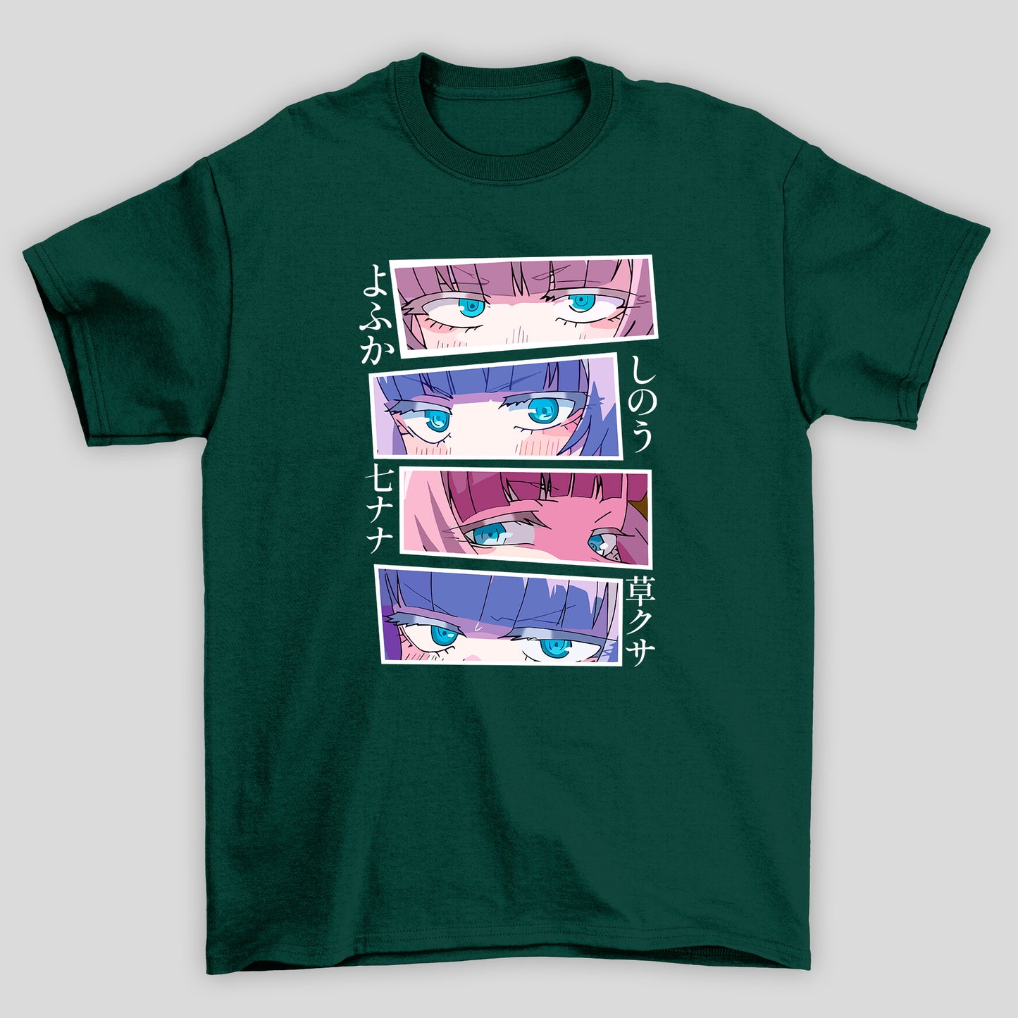 Camiseta Básica Unissex Yofukashi No Uta Nazuna Nanakusa Olhos