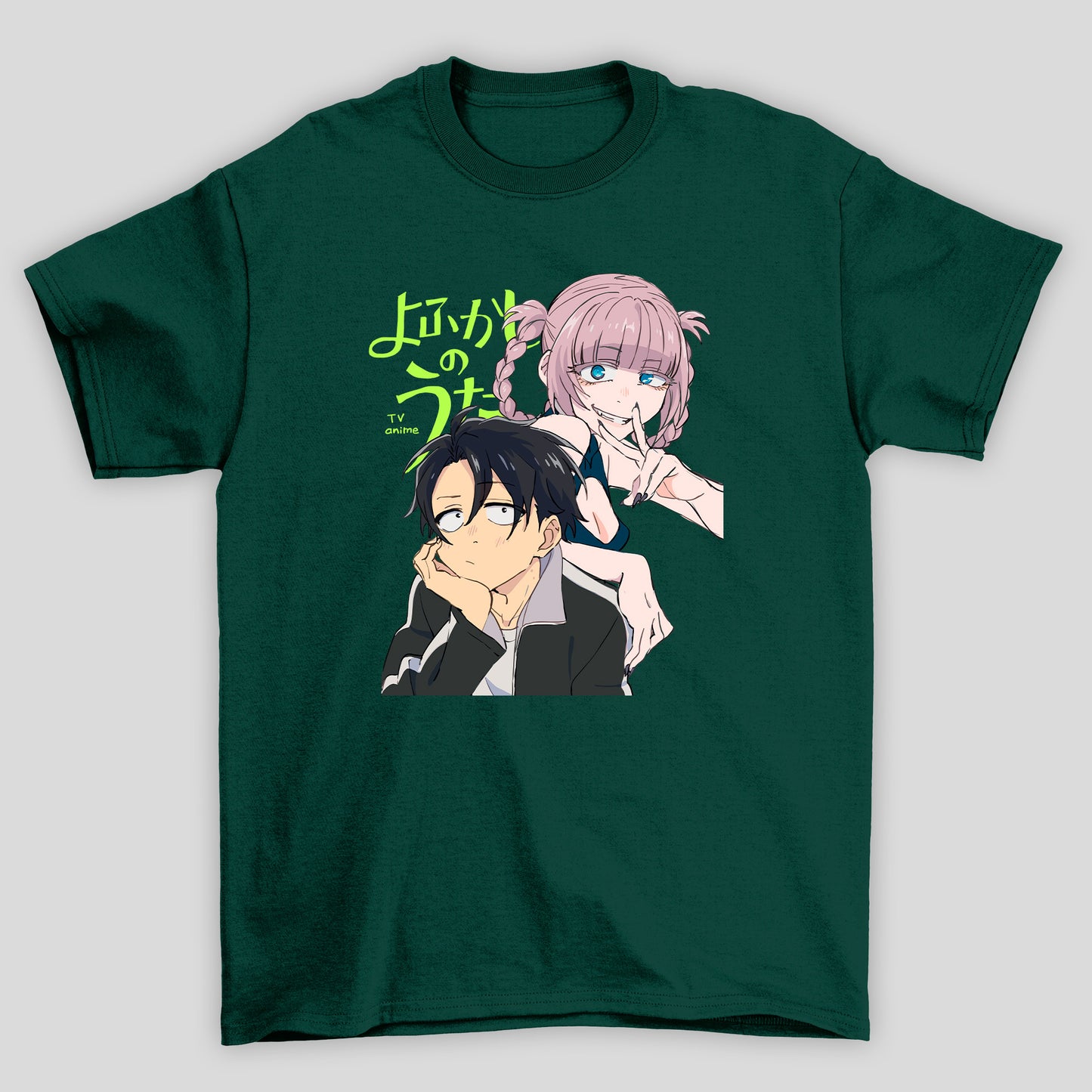 Camiseta Básica Unissex Yofukashi No Uta Nazuna Ko Yamori Kanji