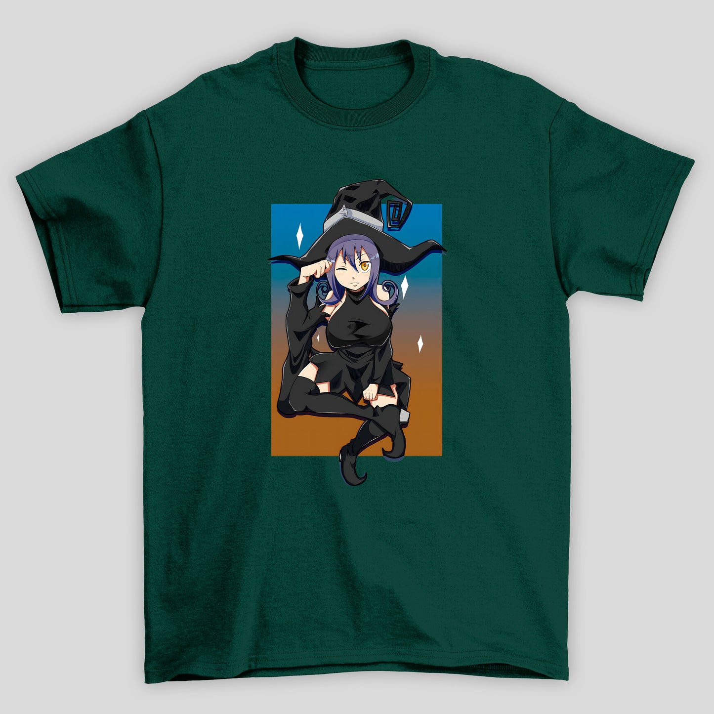 Camiseta Básica Unissex Soul Eater Bruxa Degrade