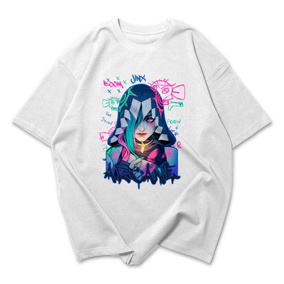 Camiseta Oversized Arcane Jinx Fosforo