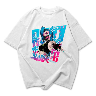 Camiseta Oversized Arcane Jinx Mascara