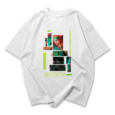 Camiseta Oversized Valorant Skye Quadrados