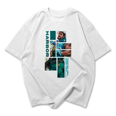 Camiseta Oversized Valorant Harbor Quadrados