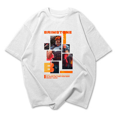 Camiseta Oversized Valorant Brimstone Quadrados