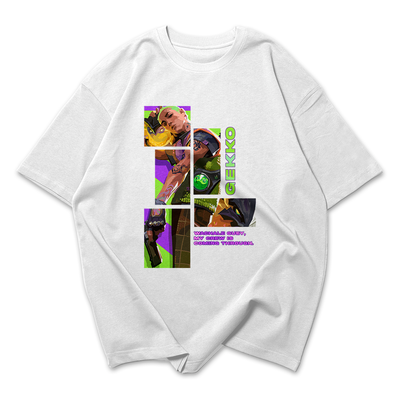 Camiseta Oversized Valorant Gekko Quadrados