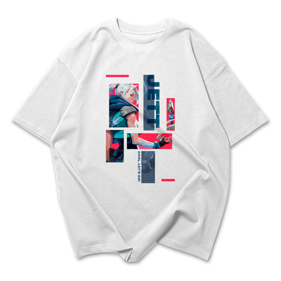 Camiseta Oversized Valorant Jett Quadrados