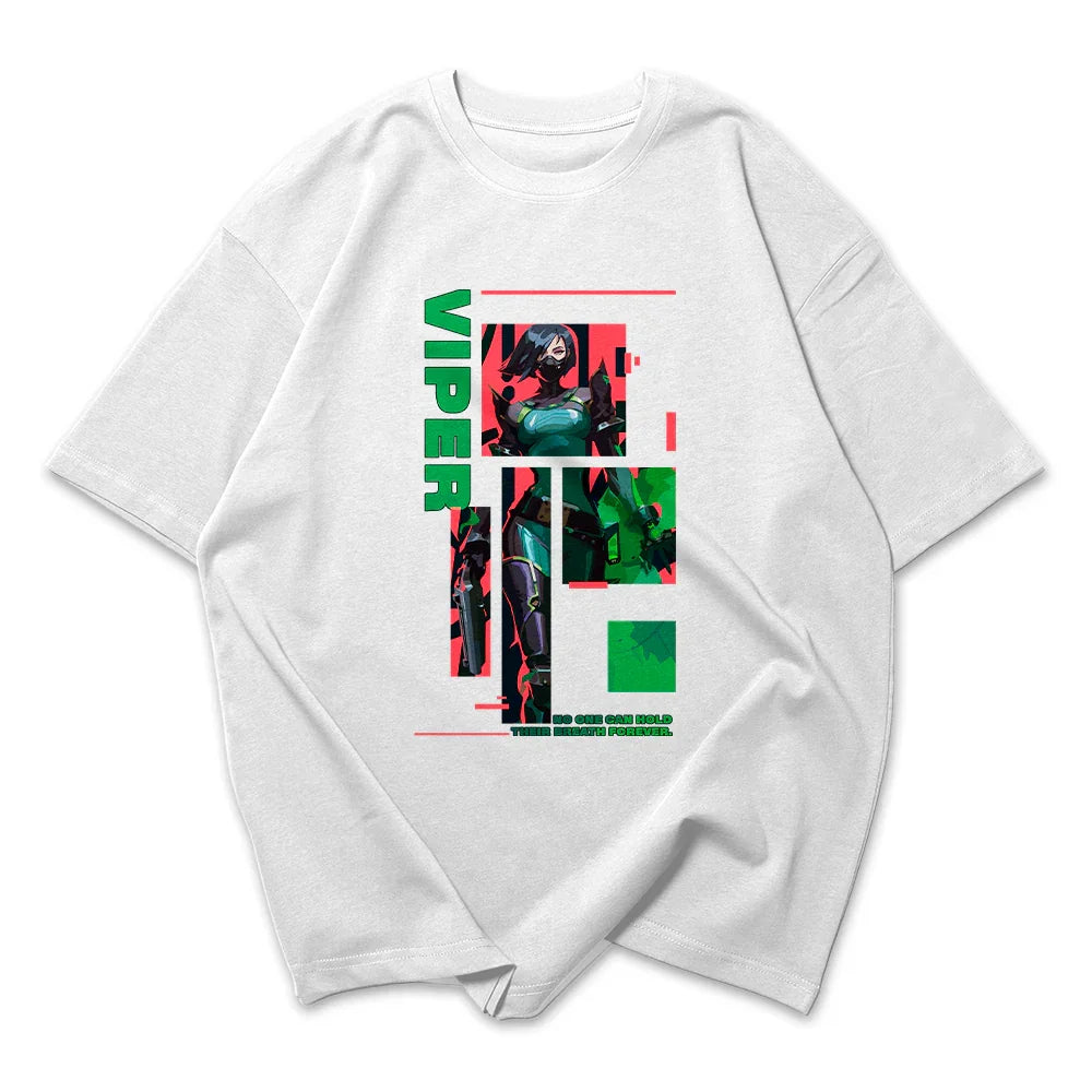 Camiseta Oversized Valorant Viper Quadrados