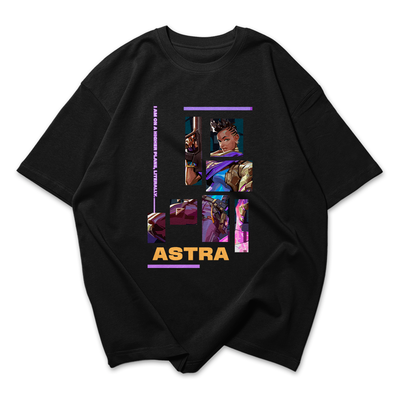 Camiseta Oversized Valorant Astra Quadrados