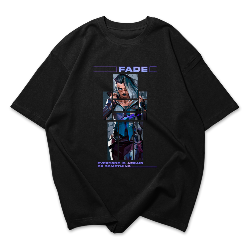 Camiseta Oversized Valorant Fade Quadrados