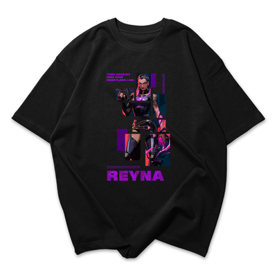 Camiseta Oversized Valorant Reyna Quadrados