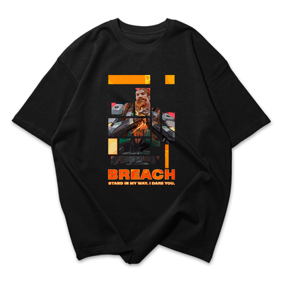 Camiseta Oversized Valorant Breach Quadrados