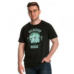 Camiseta Básica Unissex Bulbasaur Grass Type Pokemon