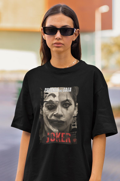 Camiseta Básica Unissex Joker 2 Folie À Deux Phoenix and Gaga Preto
