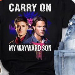 Camiseta Básica Unissex Carry On My Wayward Son