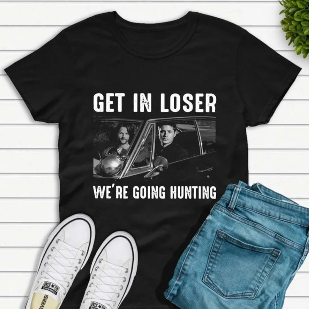 Camiseta Básica Unissex Get In Loser Supernatural  Preto